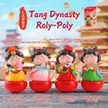 Creative Tang Dynasty style doll tumbler with large traditional character holding a Ruyi - Large-Set of 4