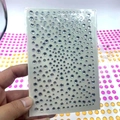 Self-adhesive silver acrylic rhinestone stickers in mixed sizes for DIY facial makeup - 11x16cm / White