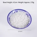 Modelo realista de cuenco chino 1:1 con patrón de cerámica floral azul tradicional - Arroz Blanco