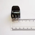 Detailed size measurement of 3.5cm black square claw clip with a transparent ruler - 2.2cm / Glossy Black