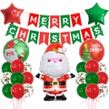Kit de ballons de Noël avec Père Noël, étoiles et bannière pour décoration de fête - Style Père Noël Câlin