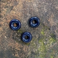 Three pieces of natural blue goldstone donut beads with shimmering sparkles for DIY jewelry - Synthetic Blue Goldstone 1PC