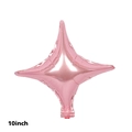 10-inch light pink four-pointed star foil balloon with metallic finish for party decor - 10 Inch Pink Four-Pointed Star