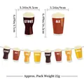 Oktoberfest beer bunting banner with IPA Ale and Lager glass designs for party decor - Stout Beer Banner