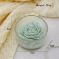 Candela profumata peonia da 296g in vetro scanalato con design floreale verde - Vetro a Righe Verticali Verde (Tè Verde al Gelsomino)