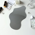 Irregular frameless acrylic mirror tray with silver reflective surface for jewelry display - Model B Irregular Mirror/30*17cm