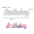 Birthday letter silicone mold for resin casting with 30x7.6x1.2cm size dimensions - Birthday