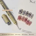 Detail van 0,25 mm tot 0,4 mm nail art graffiti-pennen met handgetekende patronen - #04 (0.4mm)
