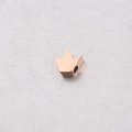 Detalle de una cuenta de corona en oro rosa con agujero pequeño para creación de joyería - Oro rosa