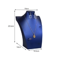 Dunkelblauer Schmuckständer aus Satin für Halsketten, Höhe 25,5 cm, Profi-Display - Klein / Dunkelblau