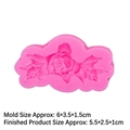Stampo in silicone rosa per rose e decorazioni fondente, misura 6x3,5x1,5 cm - Stile 1 / Rosa