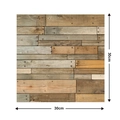 3D self-adhesive 30x30cm wall panel with a rustic reclaimed wood patchwork pattern - 514-Retro Patchwork Wood