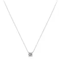 Elegante collana in argento s925 con uno scintillante ciondolo solitario in zirconia cubica - Argento 925 / 4mm