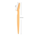 Portable orange eyebrow razor with 4cm safety blade and 14.5cm handle for beginners - 5g/With Protective Net / Orange
