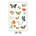 Tatouage temporaire pailleté papillon arc-en-ciel et rose modèle variante JX-76 - JX-76