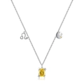 Collana Leone in argento S925 con gemma gialla rettangolare e medaglia costellazione - Argento 925 / Argento