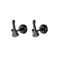 Creative black guitar-shaped stainless steel stud earrings with secure screw-back closure - Black (Single Piece)