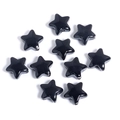 Perline di ceramica nera lucida a forma di stella per gioielli fai-da-te e accessori - Diametro 14mm / Nero