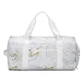 Sac de voyage étanche avec motif marbre gris et veines fluides dorées et bleues pour sport - Marbre blanc (disponible sur commande)