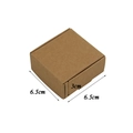 Brown kraft paper mailing box for small jewelry, 6.5x6.5x3cm airplane box style - Kraft Paper / Square 6.5*6.5*3cm