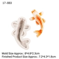 Translucent koi fish silicone mold with dimensions 8x4.8cm for fondant or soap making - 17-883 Grey (Medium)