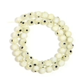 Creamy white millefiori evil eye glass beads in a circular arrangement for DIY jewelry - Light Yellow