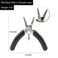 Mini flat nose jewelry pliers with 10.5cm length and 45g weight for precision DIY crafts - Foam Handle Flat Nose Pliers (No Teeth)