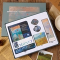 Claude Monet Impression Sunrise art stationery gift box with notebook and washi tapes - Impression Sunrise Bookmark Set
