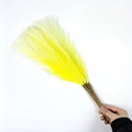 55cm yellow artificial pampas grass bouquet with long brown stems for boho home decor - 53-55cm / Yellow White Gradient