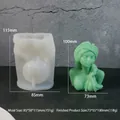 Detailed mold and finished product size comparison for female body goddess candle silicone mold - Chinese Girl