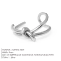 Minimalist silver knot ring in stainless steel with 9mm width and various size options - US5 / Braided Knot Style Ring / Silver