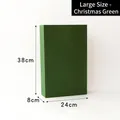 Bolsa de regalo de Navidad grande verde oscuro 38x24x8cm de papel premium - Grande / Verde Navidad