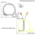Macro detail of elephant silicone mold with dimensions for DIY hydroponic test tube vase - Elephant Hydroponic Vase Mold Set