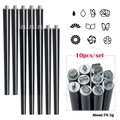 Close-up of 10-piece stainless steel jelly flower 3D art tools with diverse needle tips - 10 Piece Set