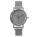 Orologio al quarzo da donna in argento con cinturino a maglia milanese e chiusura magnetica - Grigio