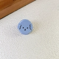 Cute light blue cartoon dog mini hair claw clip with a glossy scalloped wave finish - Approx 2.5cm / Creamy Blue
