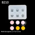Stampo in silicone a 6 cavità per candele e sapone con forme di animali e cuori creativi - B210 / Trasparente
