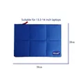 Blue quilted laptop sleeve with brand tag fits 13.3-14 inch notebooks and laptops - 13.3-14 Inch without Strap / Klein Blue