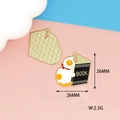 Cartoon reading cat enamel charm in white and yellow colors for DIY jewelry making - Cat Engrossed in Book