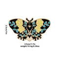 C2392-7 Black Yellow Blue Leaf Butterfly