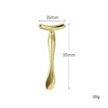 Zinc alloy eye cream massage stick in golden finish with 95mm height and 35mm width - Large Gold T-Shape (X0003)