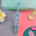 Blue dragon-themed sword pen with dragon hilt design and blue bead accent on top - Asura Blade - Blue / 0.5mm