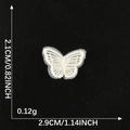 White butterfly lace embroidery applique 2.1x2.9cm for DIY hairpins and clothing - Butterfly Style (3) / White