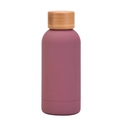 Minimalist stainless steel 350ml vacuum flask with bamboo lid in matte mauve pink finish - 350ml / Smoky Pink