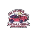 Pink metal car brooch with funny slogan enamel pin for creative clothing accessory - Pink Convertible (QHXZ3042)