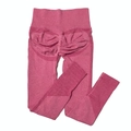 Seamless peach lift yoga leggings in mauve with high waist and breathable mesh detail - Red
