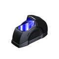 Cenicero de coche con revestimiento de metal y LED azul en acabado negro elegante - Negro Con Luz LED (Revestimiento Metálico)