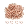 Rose gold metal jump rings for DIY jewelry making necklaces and bracelets - Rose Gold (open Bezel)