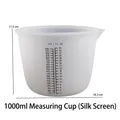Vaso medidor de silicona de 1000ml para resina con boquilla y escala de medida - Taza medidora graduada de 1000 ml