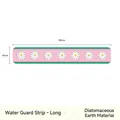 Pink and green diatomite sink splash guard with daisy pattern, long 60x10cm size - 10*60cm Solid Absorbent Pad / Solid Long